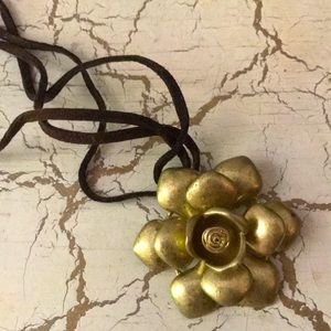 Gold flower necklace